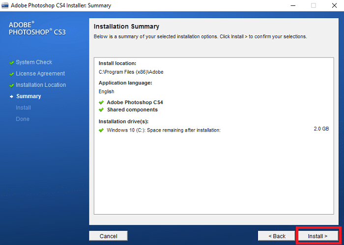 Nhấn Install để cài đặt