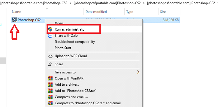 Chọn Run as Administrator