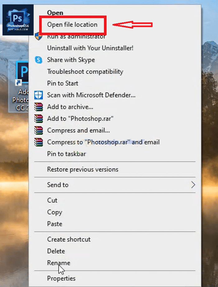 Tìm vị trí lưu file Photoshop 2014