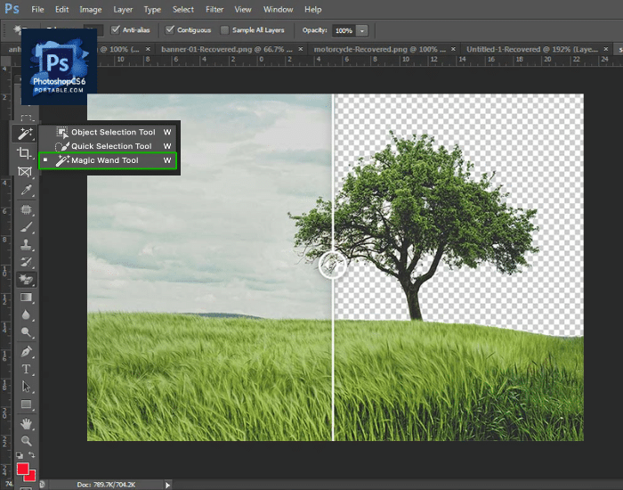 Cách Dùng Magic Wand Tool Trong Photoshop